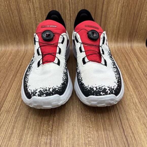 Under Armour SlipSpeed Mega Running Shoe Black White Red Men's size 11.5 Sneaker - Picture 2 of 8
